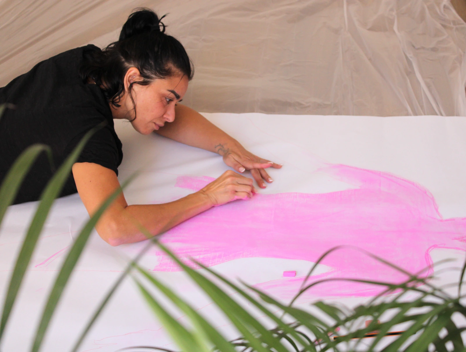 A body map drawing created during a somatic body mapping session